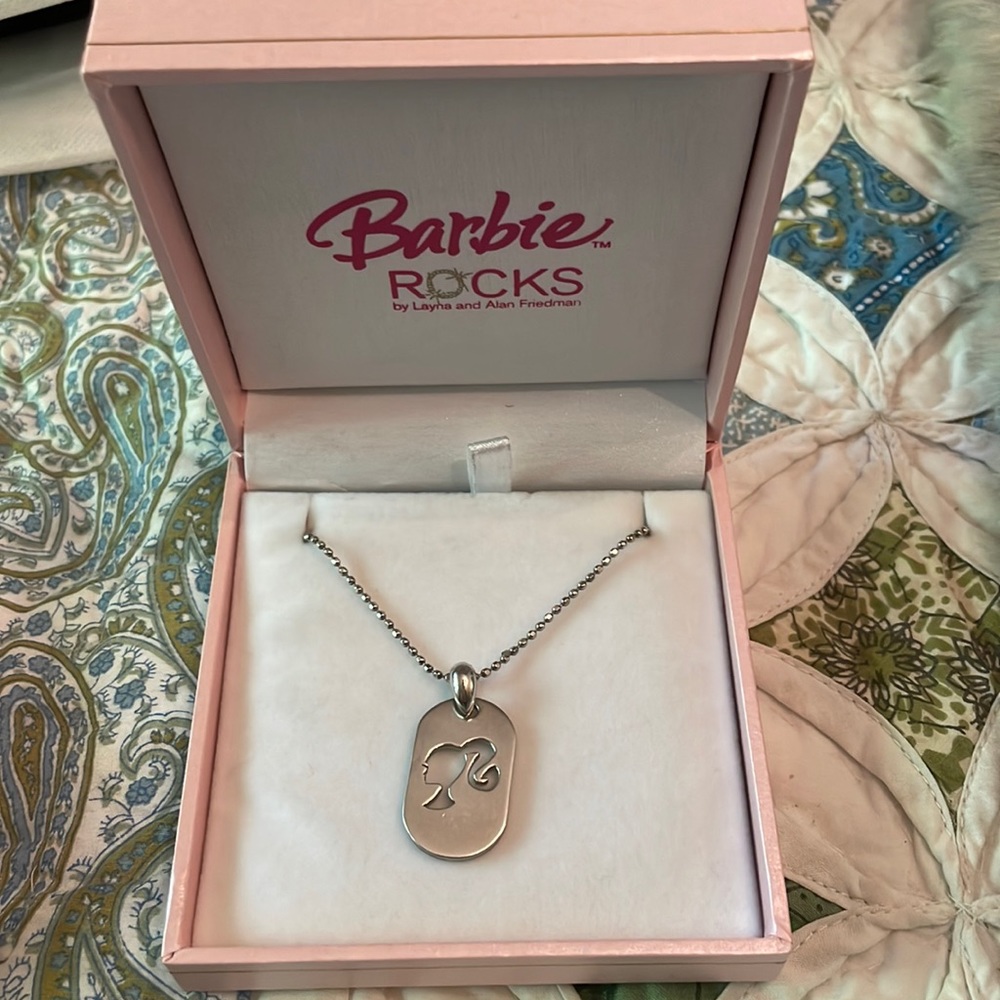 RARE Barbie Rocks sterling silver necklace by Layna and Alan Friedman
